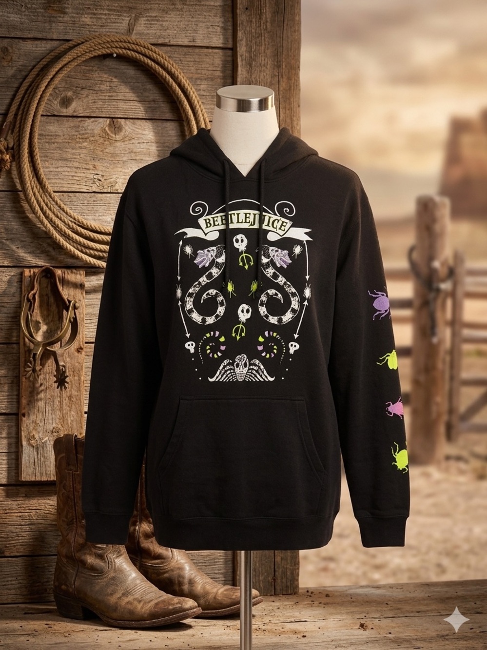 Women’s Black Graphic Hoodie